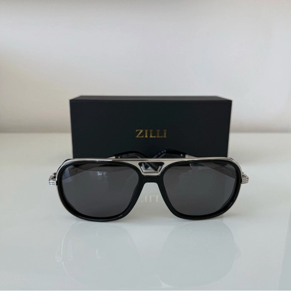 Zilli Sleek Black Sunglasses